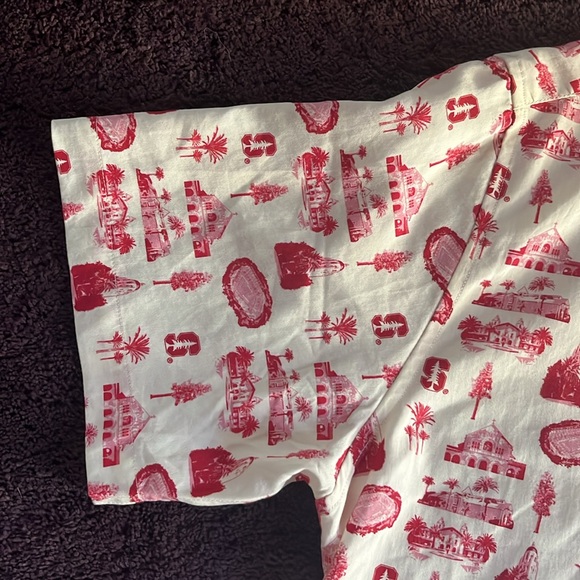 USCAPE X Mayor Stanford University button up shirt screen print short sleeves XL - Picture 11 of 11